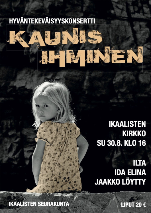 Kaunis ihminen -konserttijuliste